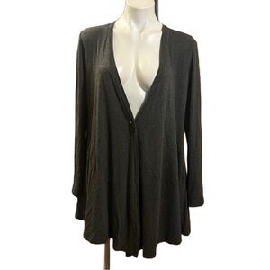 J. Jill Charcoal long V-neck lagenlook Cardigan S
